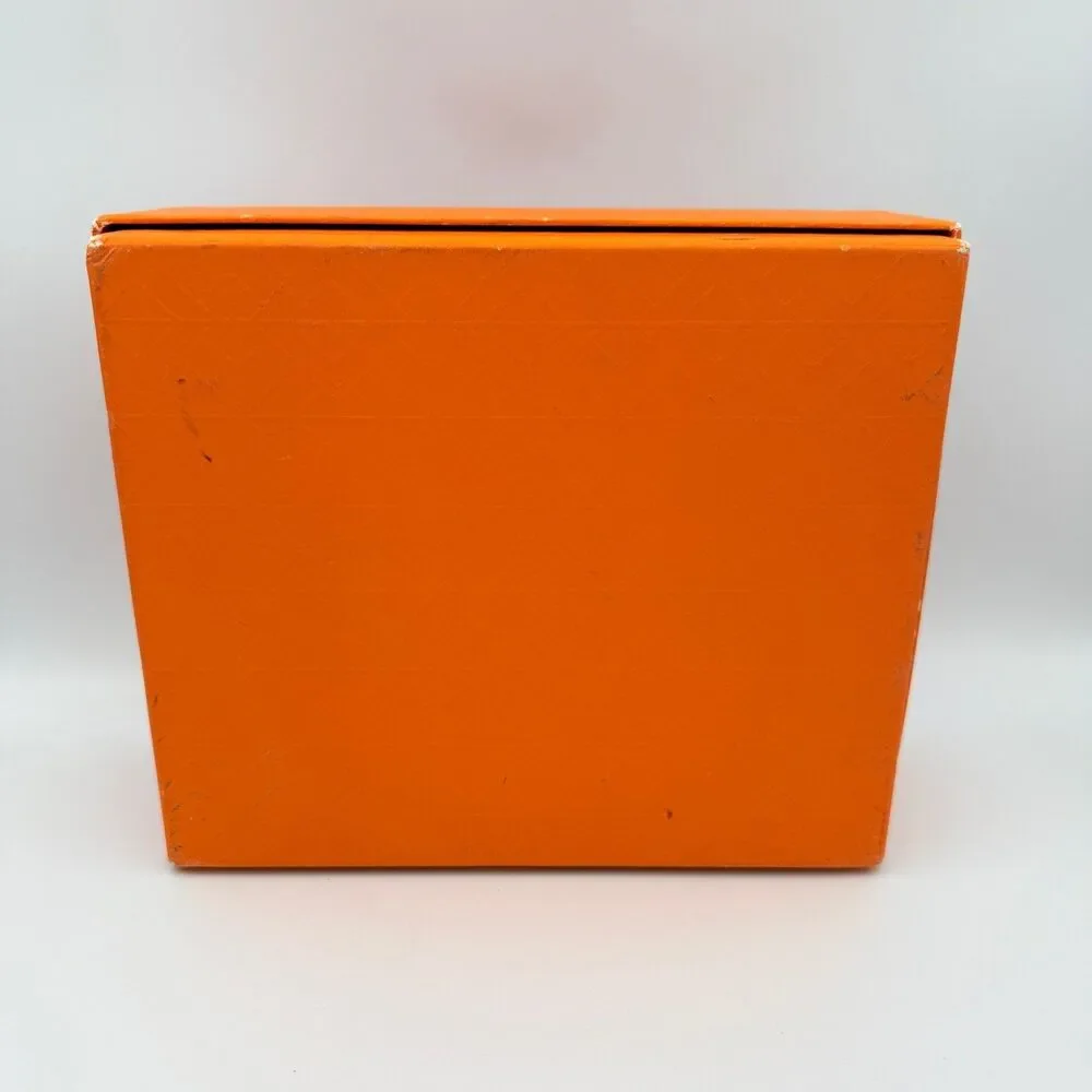 Tory Burch Orange Gift Box Storage Keepsake Packaging Empty 9 3/8 x 8 x 3 3/8